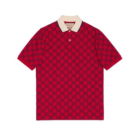 gucci gg stretch cotton polo|Gucci polo shirts for men.